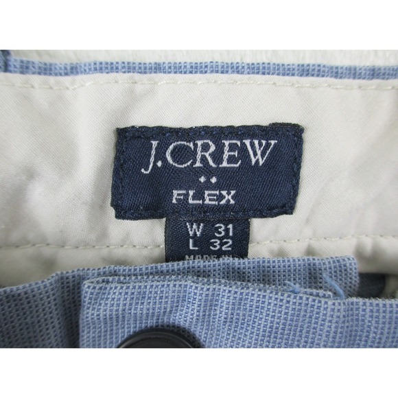 J.Crew Flex Pants Mens 31 Blue Slim Chino Preppy Pockets Casual 31X32 - Picture 10 of 10